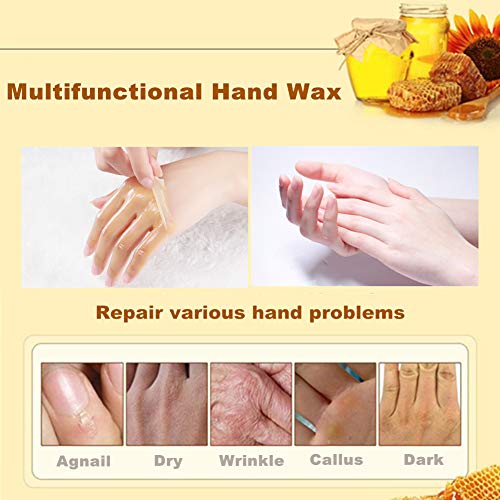 Hands Care Paraffin Milk & Honey Moisturizing Peel Off Hand Wax Mask Hydratin...