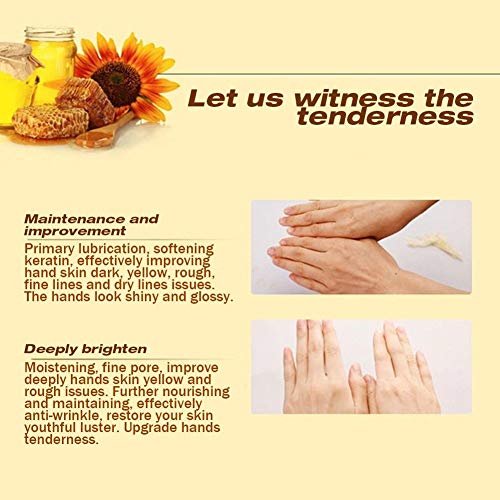 Hands Care Paraffin Milk & Honey Moisturizing Peel Off Hand Wax Mask Hydratin...