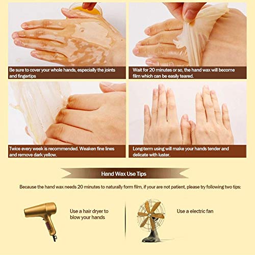 Hands Care Paraffin Milk & Honey Moisturizing Peel Off Hand Wax Mask Hydratin...