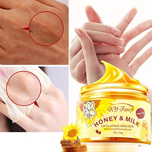 Hands Care Paraffin Milk & Honey Moisturizing Peel Off Hand Wax Mask Hydratin...