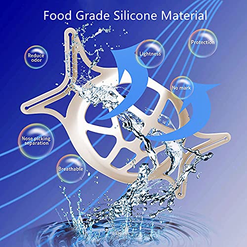 XYANG 10PCS Face Mask Bracket Silicone, Upgraded 3D Bracket, Silicone Inner S...