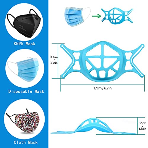 XYANG 10PCS Face Mask Bracket Silicone, Upgraded 3D Bracket, Silicone Inner S...