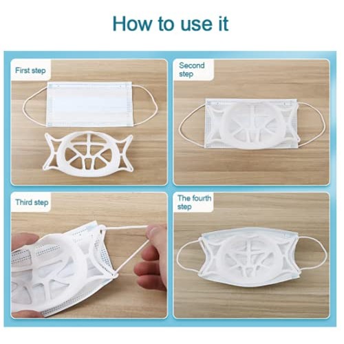 XYANG 10PCS Face Mask Bracket Silicone, Upgraded 3D Bracket, Silicone Inner S...