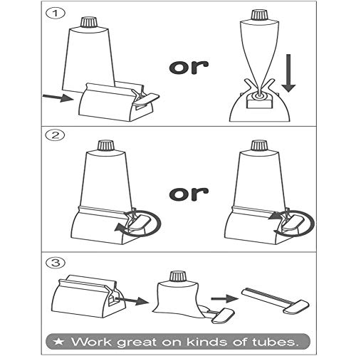 XYKEEY Toothpaste Tube Squeezer - Set of 2 Toothpaste Squeezer Rollers, Metal...