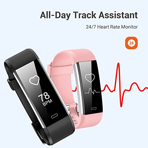 Y&L Fitness Tracker with Heart Rate & Sleep Health Monitor, Waterproof Fitnes...