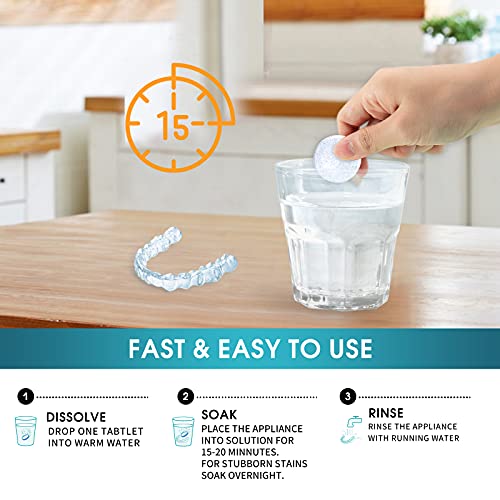 Retainer Cleaner 96 Tablets, Retainer & Denture Cleansing Tablets 3 Month Sup...