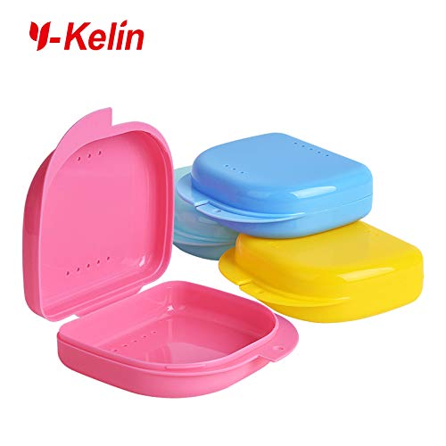 Y-Kelin 2 Pcs Retainer Box Retainer Case Retainer Container Partial Mouth Gua...