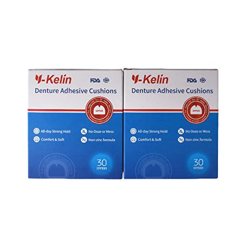 Y-Kelin Denture Adhesive Cushion 30 Pads Upper Denture Adhesive Pads (Pack of...