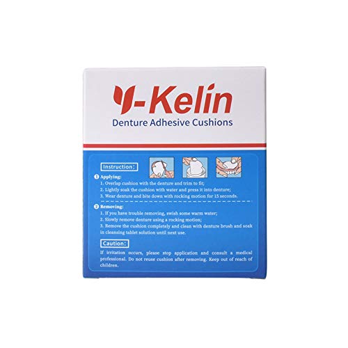 Y-Kelin Denture Adhesive Cushion 30 Pads Upper Denture Adhesive Pads (Pack of...