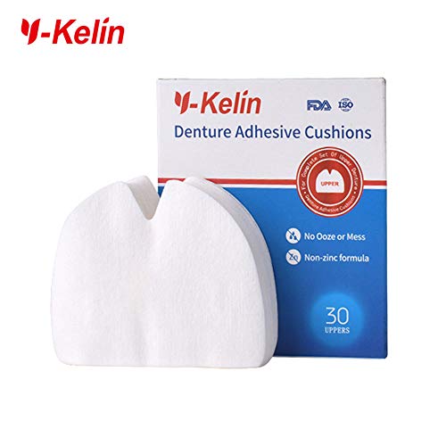 Y-Kelin Denture Adhesive Cushion 30 Pads Upper Denture Adhesive Pads (Pack of...