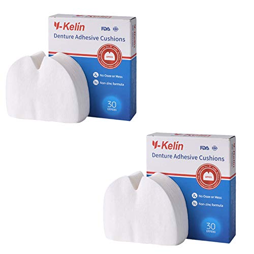 Y-Kelin Denture Adhesive Cushion 30 Pads Upper Denture Adhesive Pads (Pack of...