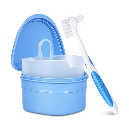 Y-Kelin Denture And Retainer Cleanning Set Denture Cleaning Case And Denture ...