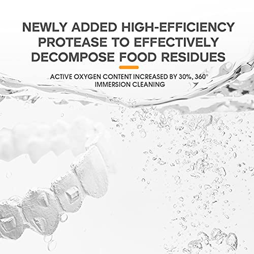 Y-Kelin Retainer and Denture Cleaner 120 Tablets for 4 Months Removes Stains ...