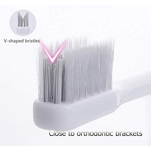 Y-kelin V-Shaped Orthodontic Toothbrush Soft Bristle (4 pcs) with one Inter-D...