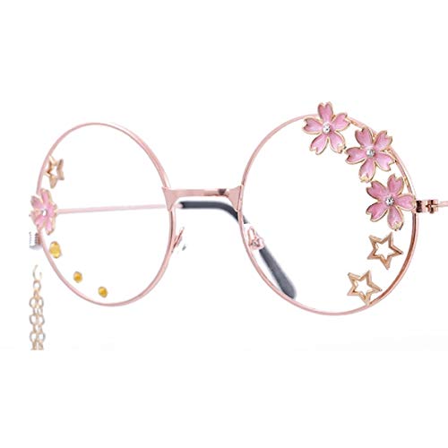 YABINA ACCESSORY Pink Floral Eyeglass with Chains Pendant for Women Glasses w...