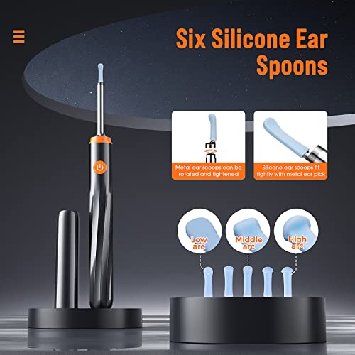 Ear Cleaner with Camera, Ear Wax Removal with 8 Pcs Ear Set, Ear Cleaning Kit...