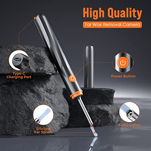 Ear Cleaner with Camera, Ear Wax Removal with 8 Pcs Ear Set, Ear Cleaning Kit...