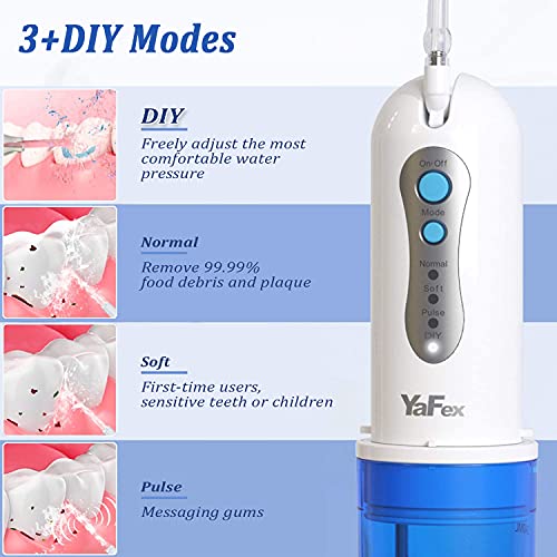 Cordless Water Flosser, YaFex Portable Water Teeth Cleaner Pick with Case, DI...