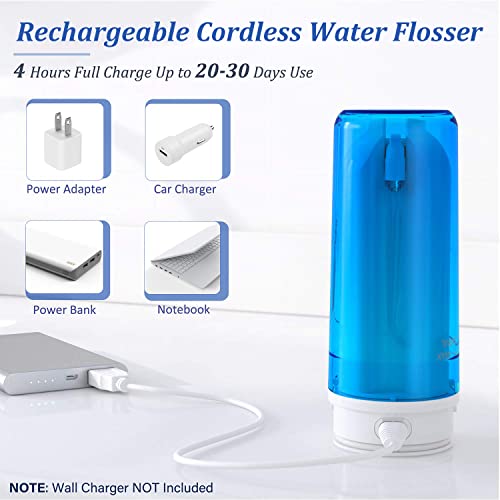Cordless Water Flosser, YaFex Portable Water Teeth Cleaner Pick with Case, DI...