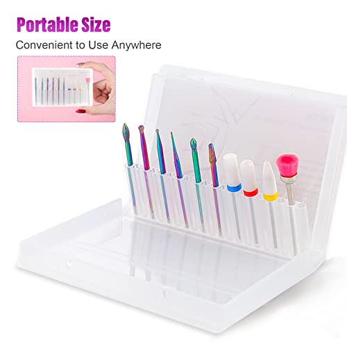 Cuticle Nail Drill Bits Set - YaFex 10 Pcs 3/32 Inch Professional Diamond Car...