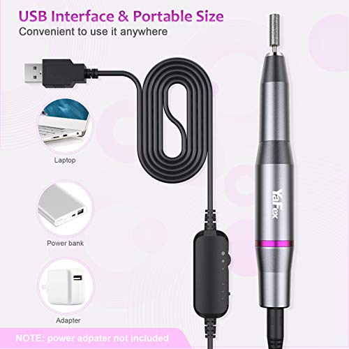 Electric Nail Drill- Professional Portable Manicure Pedicure E-File Kit with ...
