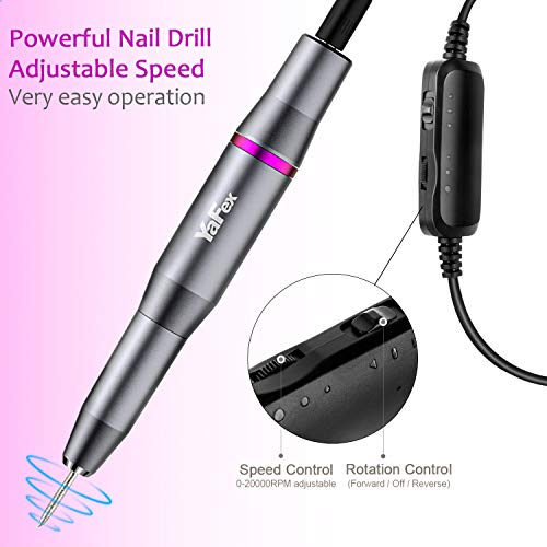 Electric Nail Drill- Professional Portable Manicure Pedicure E-File Kit with ...