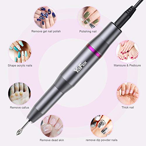 Electric Nail Drill- Professional Portable Manicure Pedicure E-File Kit with ...
