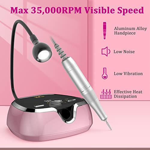 Professional Electric Nail Drill 35,000RPM, YaFex E-file Drill Machine for Ac...