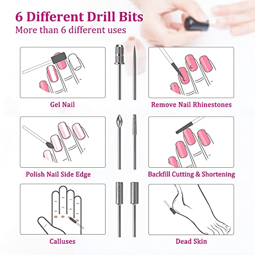 Professional Electric Nail Drill 35,000RPM, YaFex E-file Drill Machine for Ac...