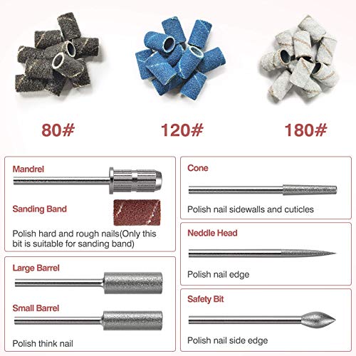 YaFex Professional Nail Drill 30,000RPM - Electric Nail File for Acrylic Nail...