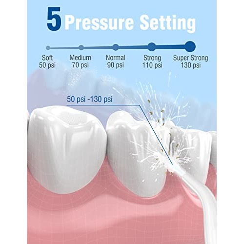 YaFex Water Flosser Cordless for Teeth, Portable Water Teeth Cleaning Pick 5 ...