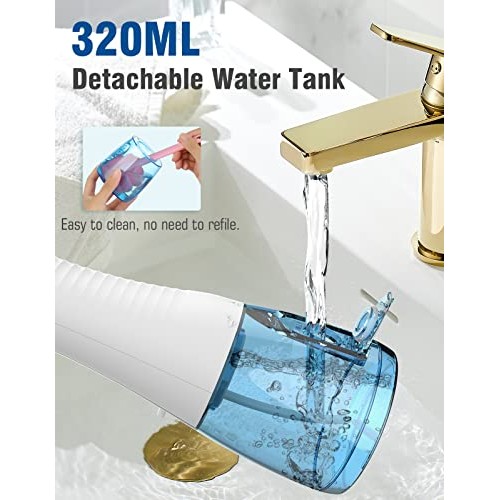 YaFex Water Flosser Cordless for Teeth, Portable Water Teeth Cleaning Pick 5 ...