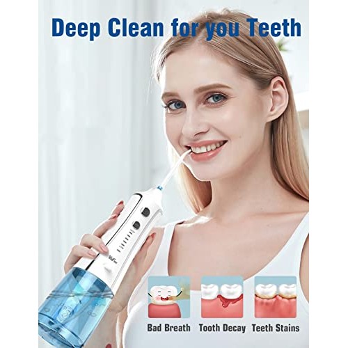 YaFex Water Flosser Cordless for Teeth, Portable Water Teeth Cleaning Pick 5 ...