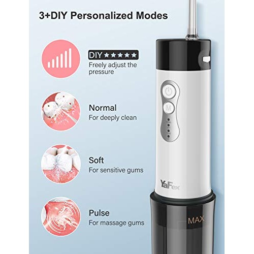 YaFex Water Flosser for Teeth Cordless - Portable Water Teeth Pick Cleaner Re...