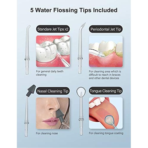 YaFex Water Flosser for Teeth Cordless - Portable Water Teeth Pick Cleaner Re...