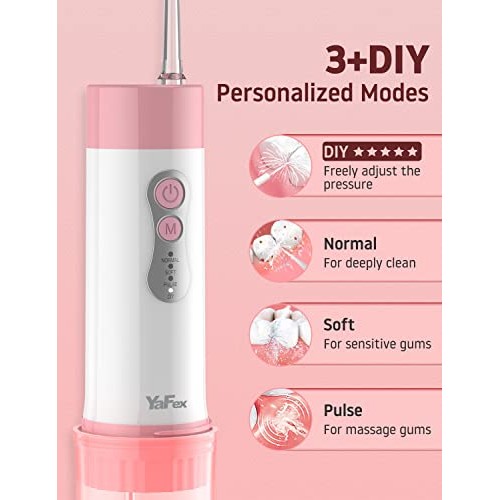 YaFex Water Flosser Oral Irrigator - Portable Water Teeth Cleaning Pick, Rech...