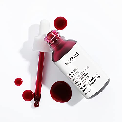 AHA 30% + BHA 2% Peeling Solutions, 30% AHA Glycolic Acid Peel with Lactic Ac...