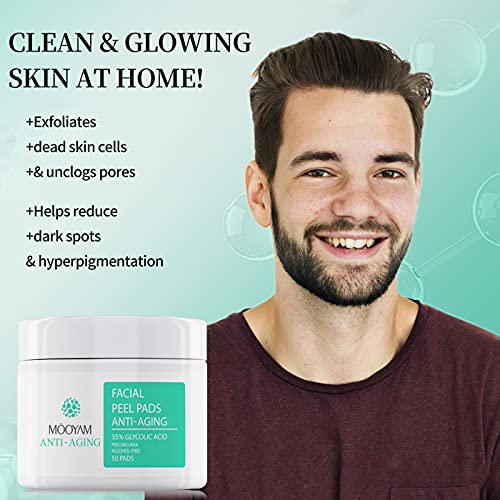 Glycolic Acid Pads 35% AHA Facial Resurfacing Pads with Vitamins B5, C & E, G...