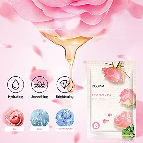 Hydrating Facial Sheet Masks Moisturizing Face Masks Skincare for Women 10 PC...