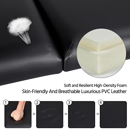 Yaheetech 28" Wide Massage Table Portable Massage Bed 2 Folding Aluminium Fra...