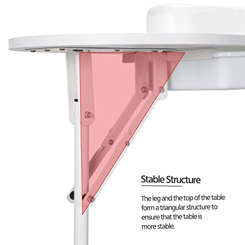 Yaheetech 37-inch Portable & Foldable Manicure Table Nail Technician Desk Wor...