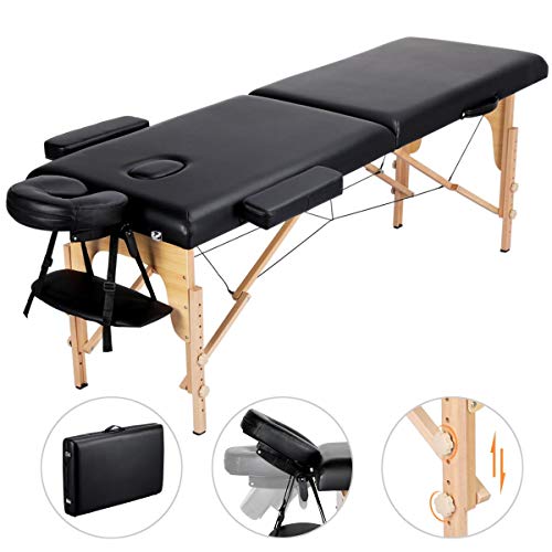 Yaheetech Massage Table Portable Massage Bed Massage Therapy Table Spa Bed 84...