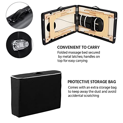 Yaheetech Massage Table Portable Massage Bed Massage Therapy Table Spa Bed 84...