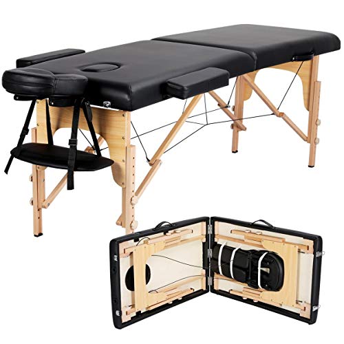 Yaheetech Massage Table Portable Massage Bed Massage Therapy Table Spa Bed 84...