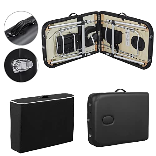 Yaheetech Portable Massage Table 3 Folding Massage Bed Aluminium Frame Lightw...