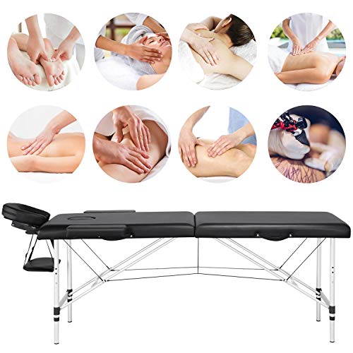 Yaheetech Portable Massage Table 84inch Massage Bed Aluminium Height Adjustab...