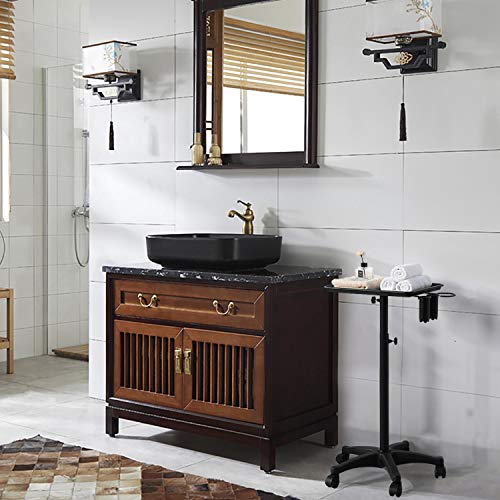 Yaheetech Rolling Salon Tray - Aluminum Trolley Cart Equipment on Wheels & Ad...