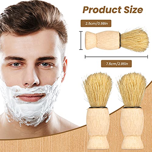 YAIKOAI 10 Pcs Men's Shaving Brush, Boar Bristle Wood Handle Shaving Brush Su...