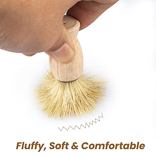 YAIKOAI 10 Pcs Men's Shaving Brush, Boar Bristle Wood Handle Shaving Brush Su...