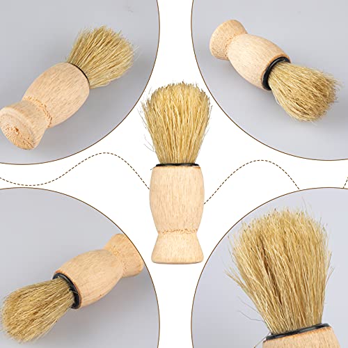 YAIKOAI 10 Pcs Men's Shaving Brush, Boar Bristle Wood Handle Shaving Brush Su...